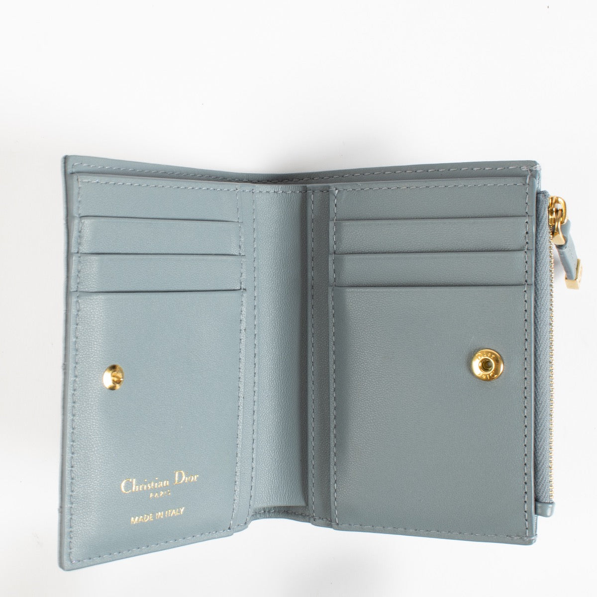 Christian Dior Cloudy Blue Dahlia Wallet