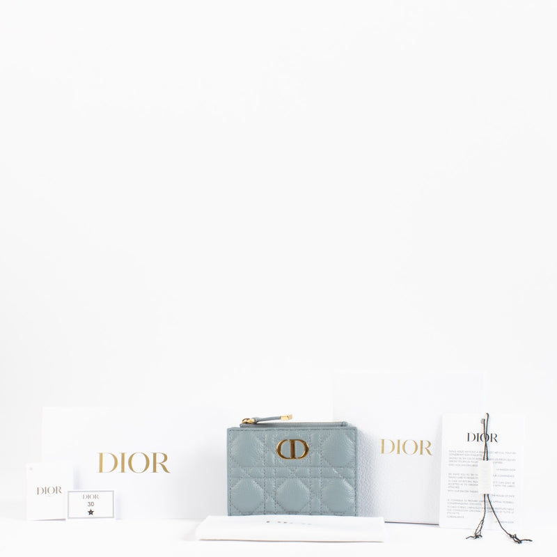 Christian Dior Cloudy Blue Dahlia Wallet