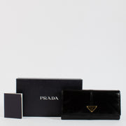 Shop safe online at Labellov in Antwerp, Brussels and Knokke this 100% authentic Prada Black Long Wallet