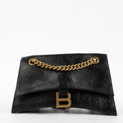 Authentic Second Hand Balenciaga Black Leather Crush Small Chain Bag on Labellov.com