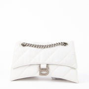Authentic pre-loved Balenciaga White Crushed Calfskin Small Crossbody Bag on Labellov.com