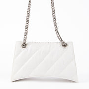 Authentic pre-loved Balenciaga White Crushed Calfskin Small Crossbody Bag on Labellov.com