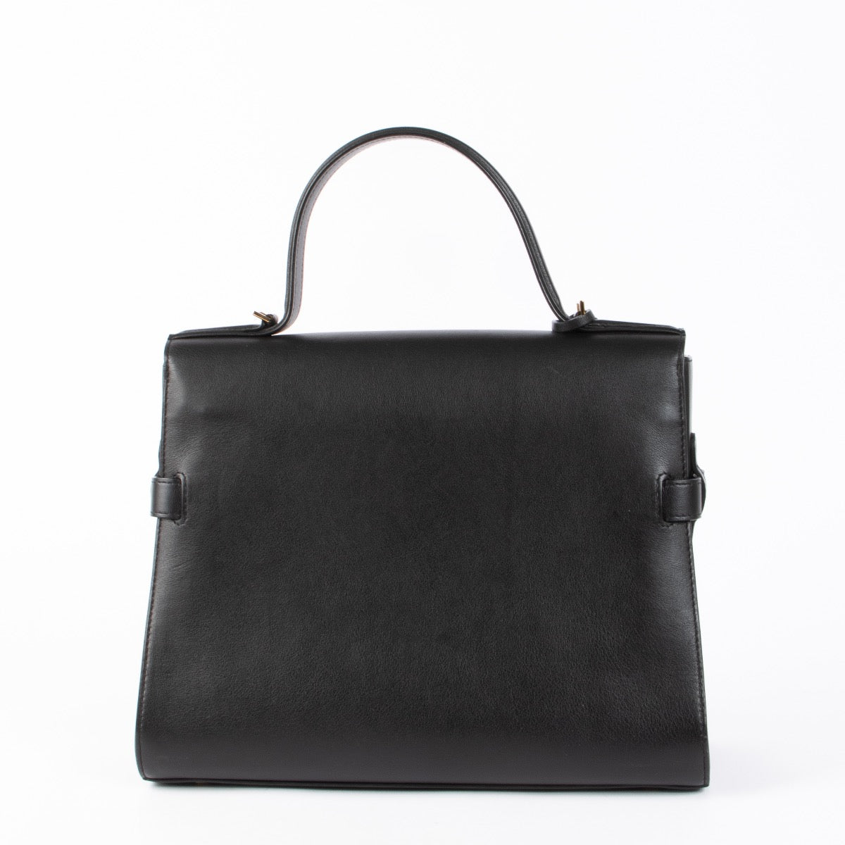 Authentic pre-loved Delvaux Black Calf Souple GM Tempête Top Handle Bag on Labellov.com