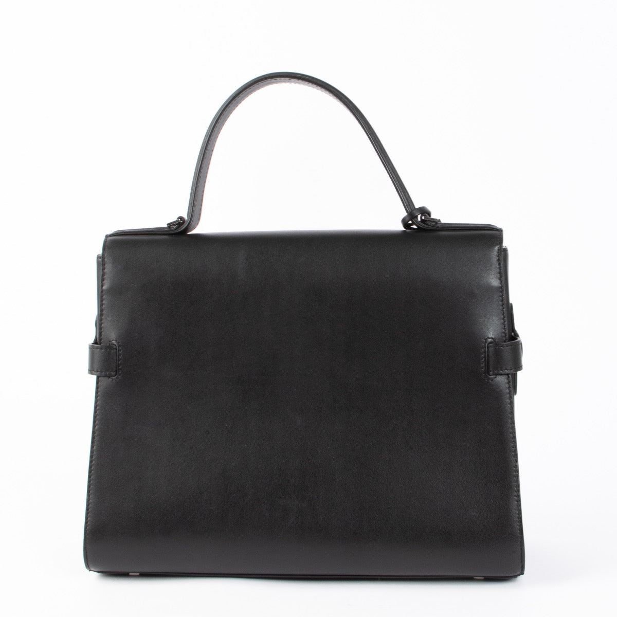Authentic pre-loved Delvaux Black Supple Calf GM Tempête Top Handle Bag on Labellov.com