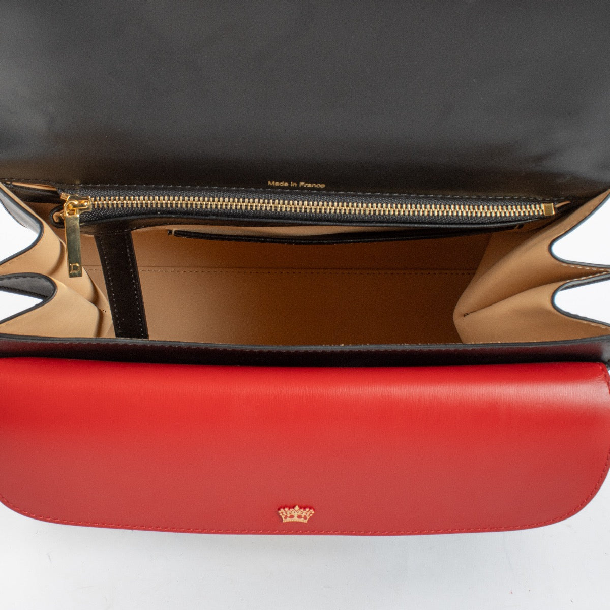 Authentic Preloved Delvaux Black/Lipstic Box Calf Brillant MM Pocket Bag on Labellov.com