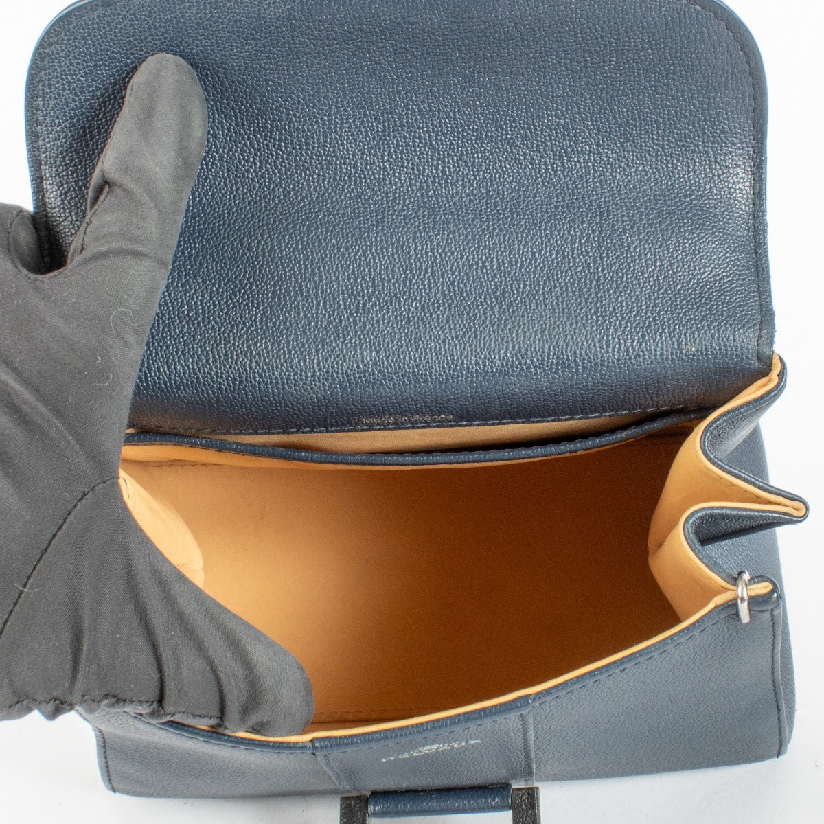 Delvaux Navy Blue Rodeo Calf Brillant Mini Bag at Labellov.com