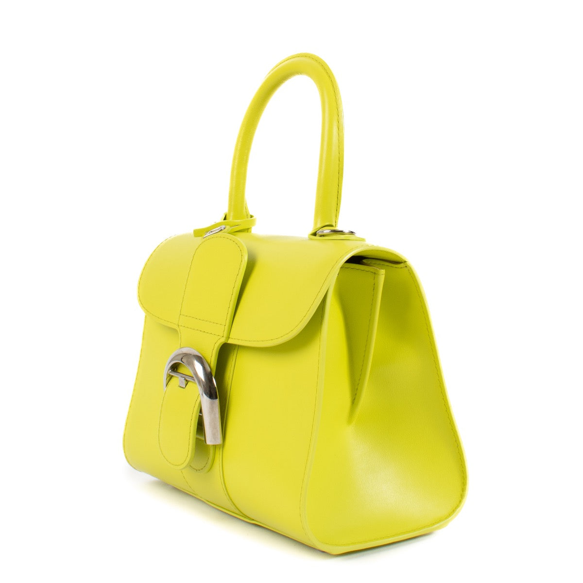 Shop safe online at Labellov in Antwerp, Brussels and Knokke this 100% authentic second hand Delvaux Lime Green Box Calf Brillant Mini. Veilig online tweedehands authentieke Delvaux Lime Green Box Calf Brillant Mini kopen bij Labellov.