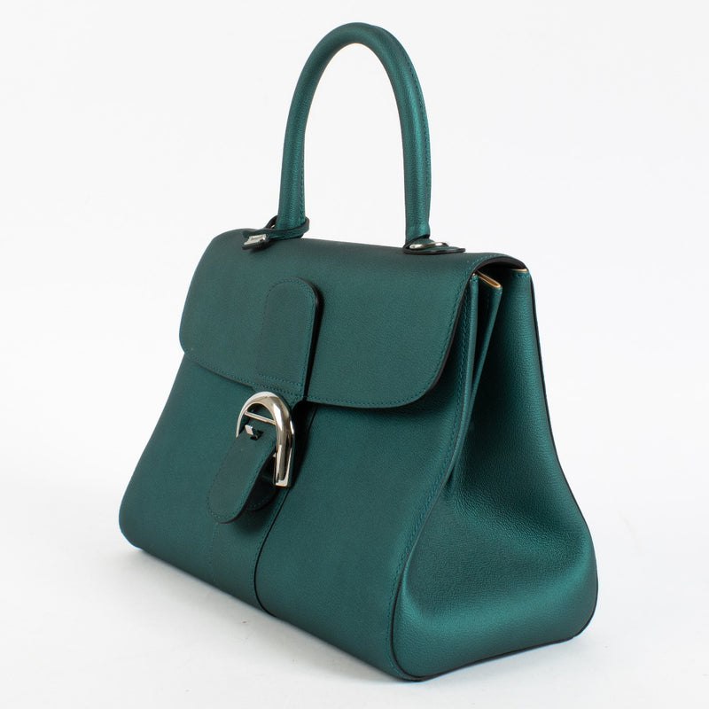 Authentic pre-loved Delvaux Metallic Peacock Rodeo Calf Brillant MM Bag on Labellov.com