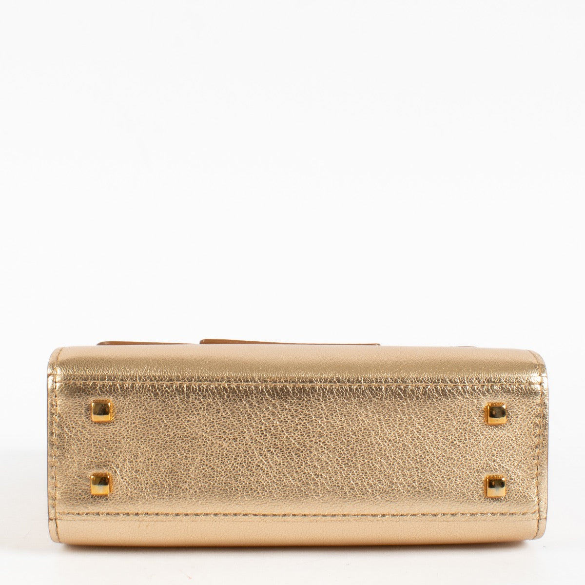 Shop this Delvaux Gold Metallic Mini Brillant Bag in very good condition. Includes dust bag and strap. Discover this iconic piece at Labellov.com