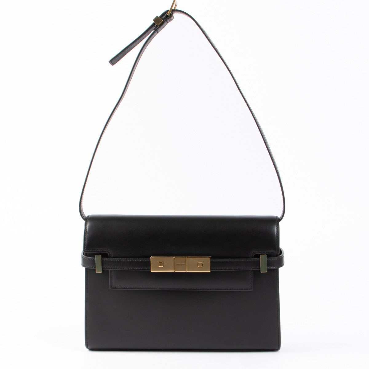 Authentic pre-loved Saint Laurent Black Manhattan Shoulder Bag on Labellov.com