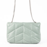 Authentic pre-loved Saint Laurent Green Loulou Puffer Crossbody Bag on Labellov.com