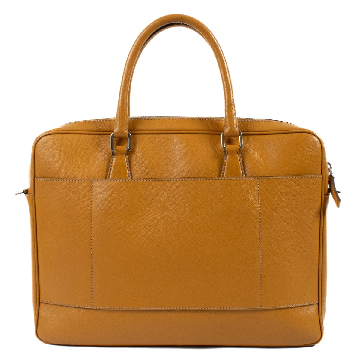 Serviette Prada Saffiano marron