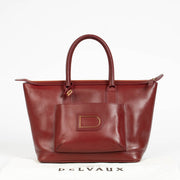 Authentic pre-loved Delvaux Burgundy Clandestin Trotteur Top Handle Bag on Labellov.com