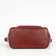 Authentic pre-loved Delvaux Burgundy Clandestin Trotteur Top Handle Bag on Labellov.com