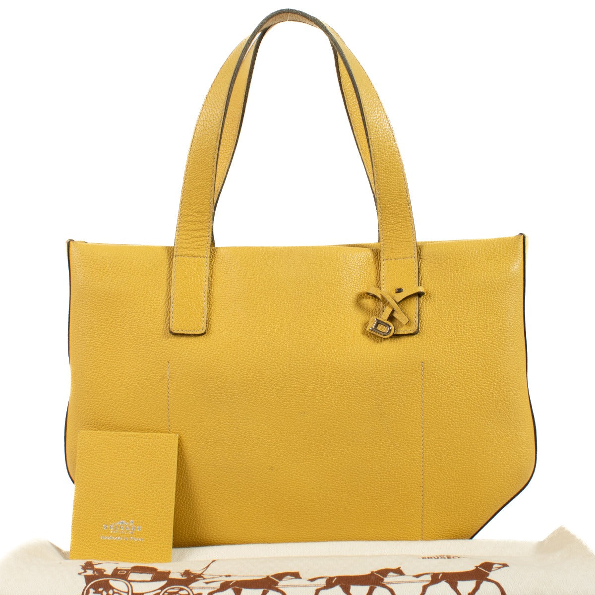 Shop 100% authentic secondhand Delvaux Yellow Vintage Top Handle Bag on Labellov.com