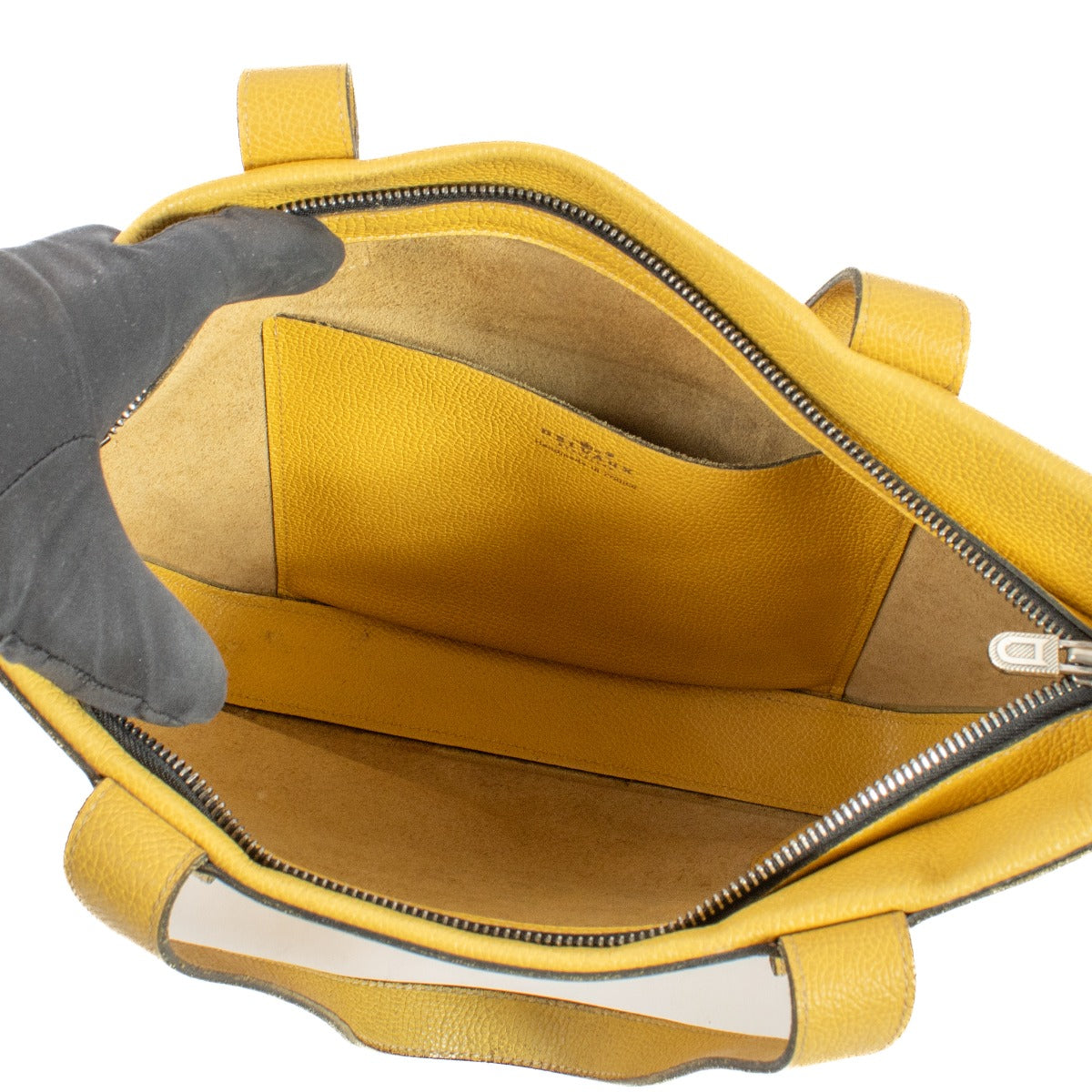 Shop 100% authentic secondhand Delvaux Yellow Vintage Top Handle Bag on Labellov.com