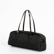 Authentic pre-loved Fendi Black Zucca Mini Barrel Top Handle Bag on Labellov.com