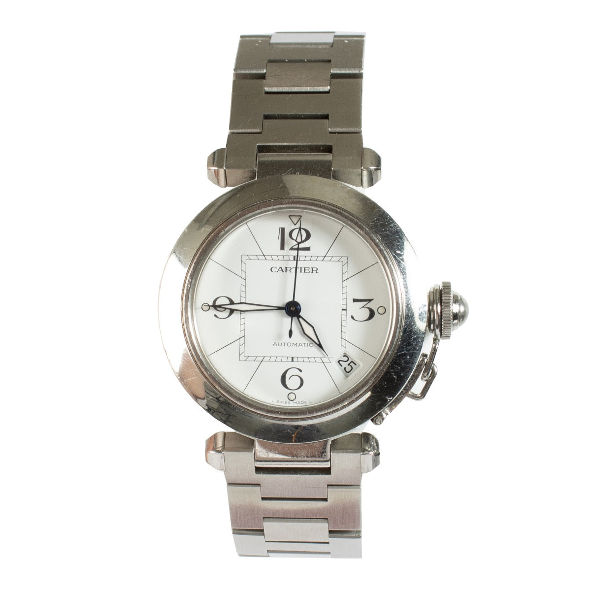 Buy authentic second hand Cartier Silver Pasha Watch 35mm at Labellov.com