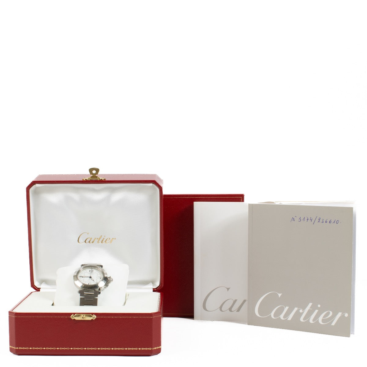 Buy authentic second hand Cartier Silver Pasha Watch 35mm at Labellov.com