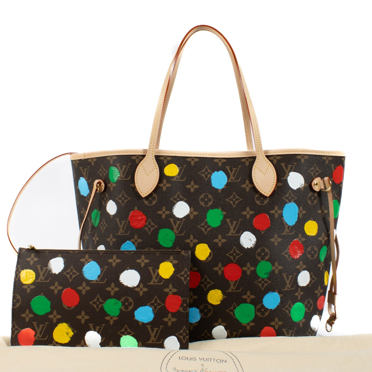 shop 100% authentic second hand Louis Vuitton x Yayoi Kusama Monogram Neverfull MM on Labellov.com