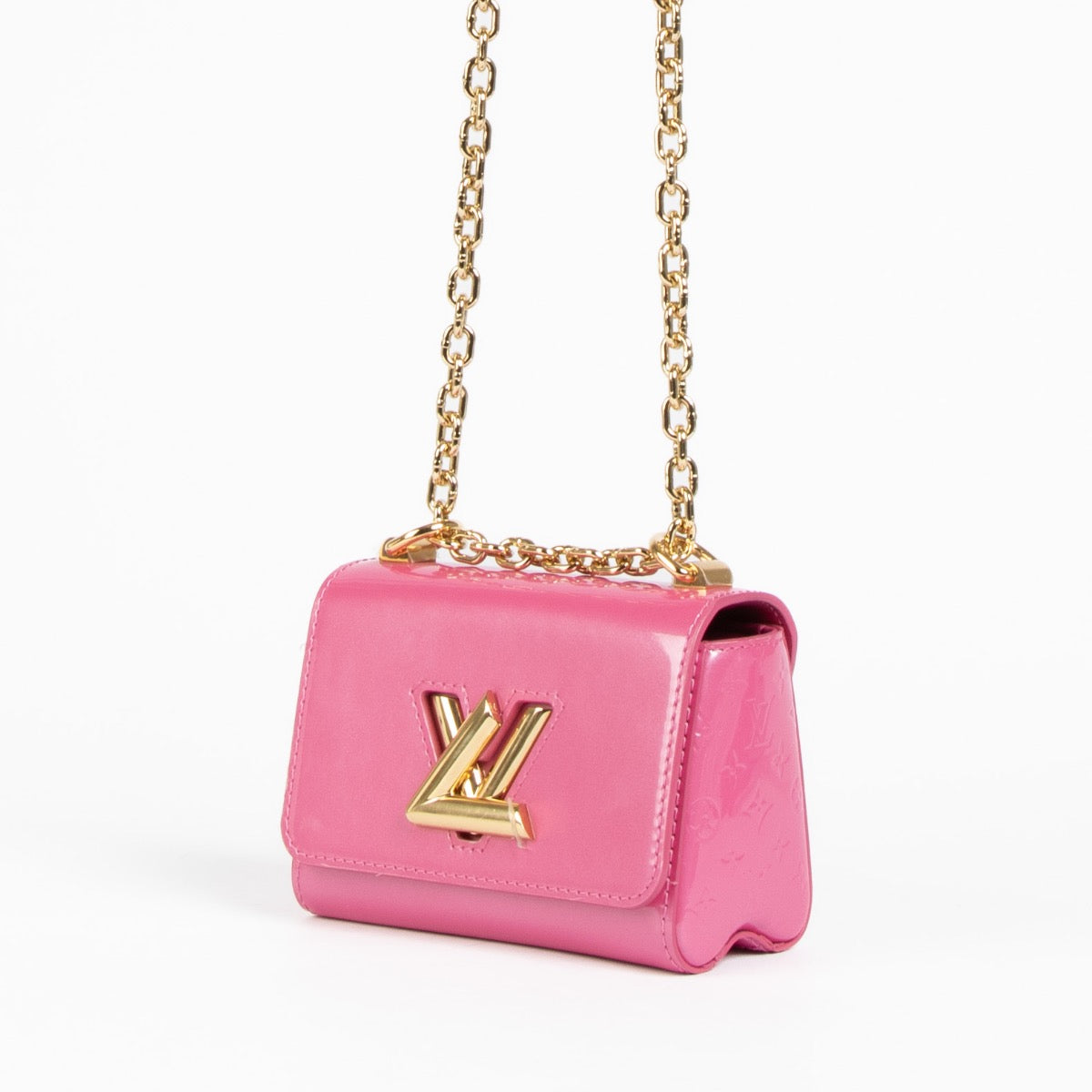 Shop this 100% authentic Louis Vuitton Pink Vernis Twist Little Bag at Labellov.com