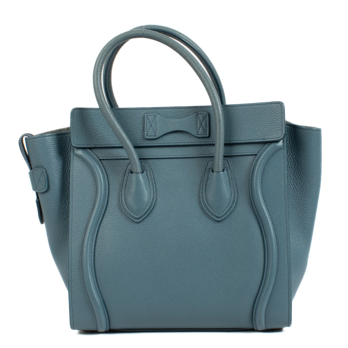 Celine Slate Drummed Calfskin Micro Luggage Bag