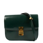 Celine Green Brushed Calfskin Medium Classic Box Bag