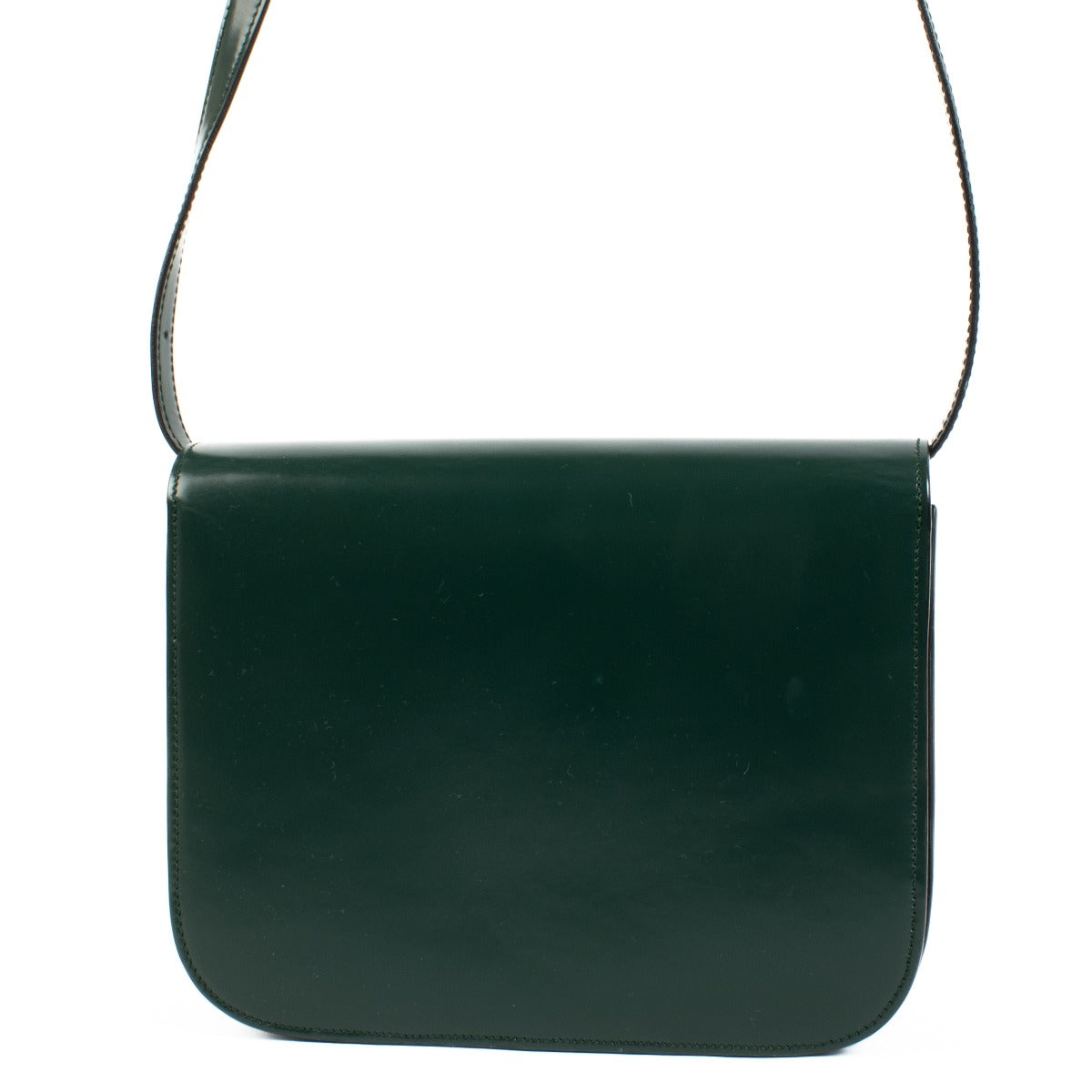 Celine Green Brushed Calfskin Medium Classic Box Bag