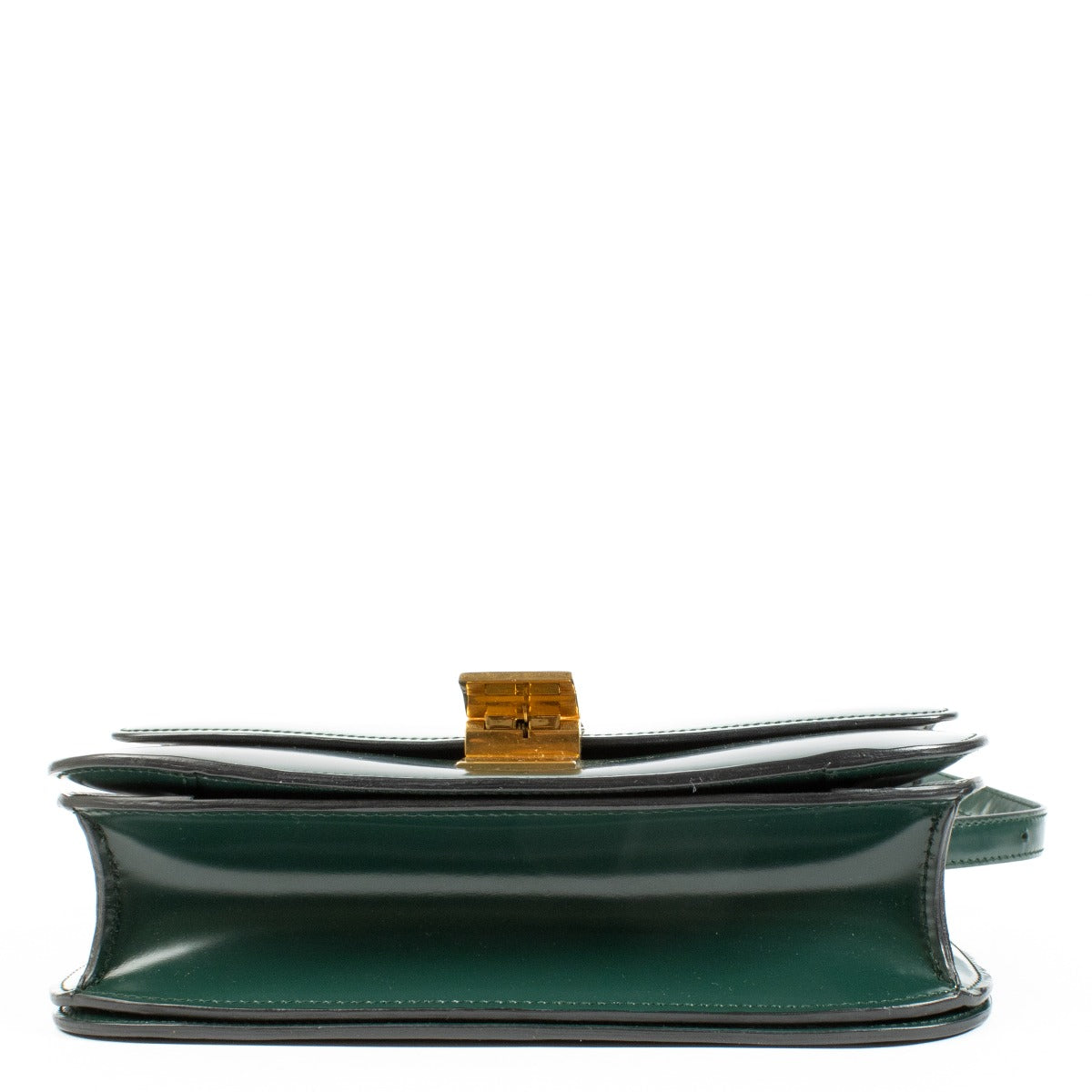Celine Green Brushed Calfskin Medium Classic Box Bag