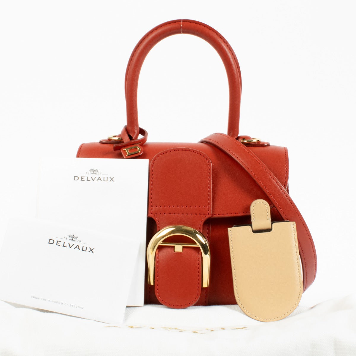 Authentic second hand Delvaux Scarlet Red Box Calf Brillant Mini on Labellov.com