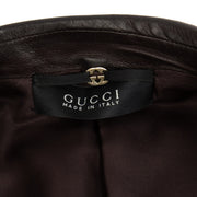 Buy authentic second hand Gucci Burgundy Leather Jacket - Size 40 at Labellov.com