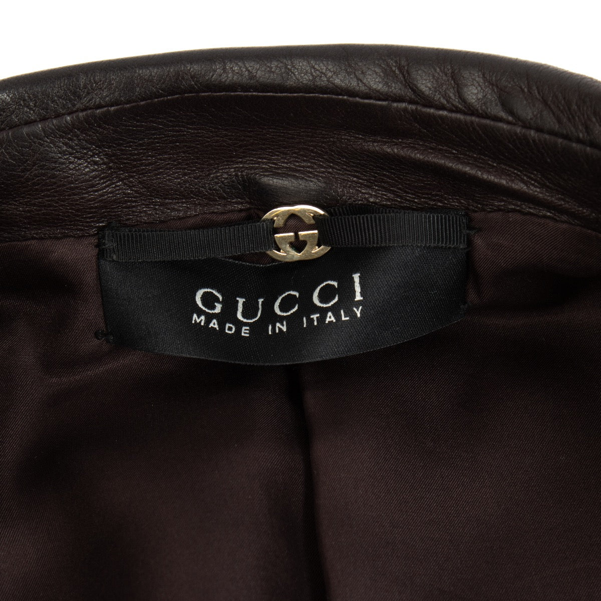 Buy authentic second hand Gucci Burgundy Leather Jacket - Size 40 at Labellov.com