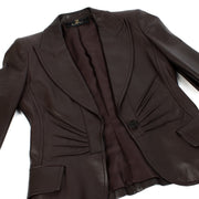 Buy authentic second hand Gucci Burgundy Leather Jacket - Size 40 at Labellov.com