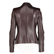 Buy authentic second hand Gucci Burgundy Leather Jacket - Size 40 at Labellov.com
