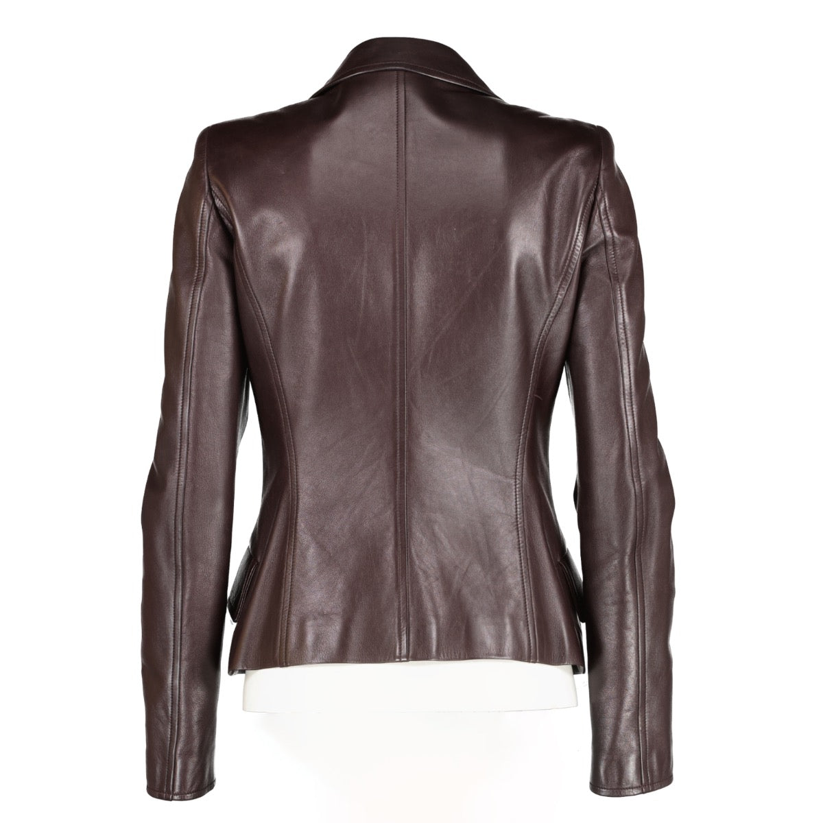 Buy authentic second hand Gucci Burgundy Leather Jacket - Size 40 at Labellov.com