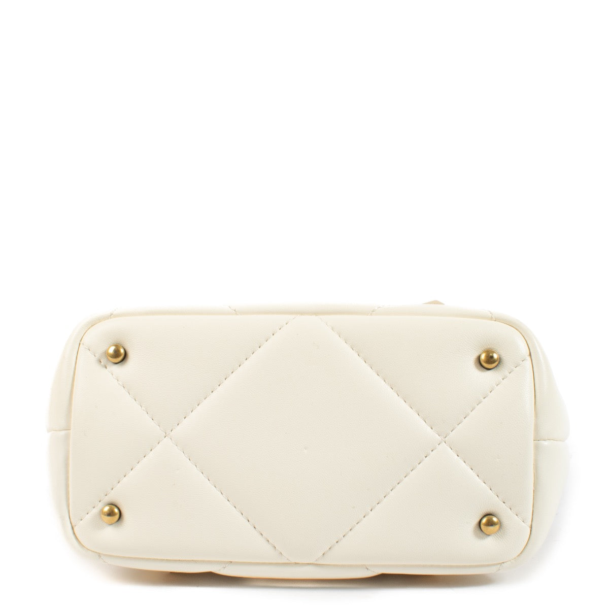 Authentic second hand Valentino Garavani White Small Rockstud The Handle Bag on Labellov.com