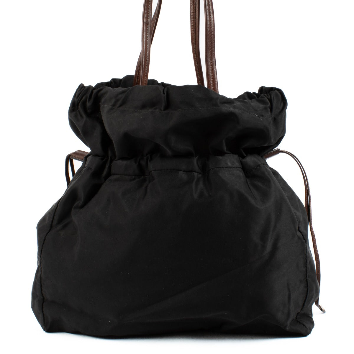 Prada Black Nylon Drawstring Bag