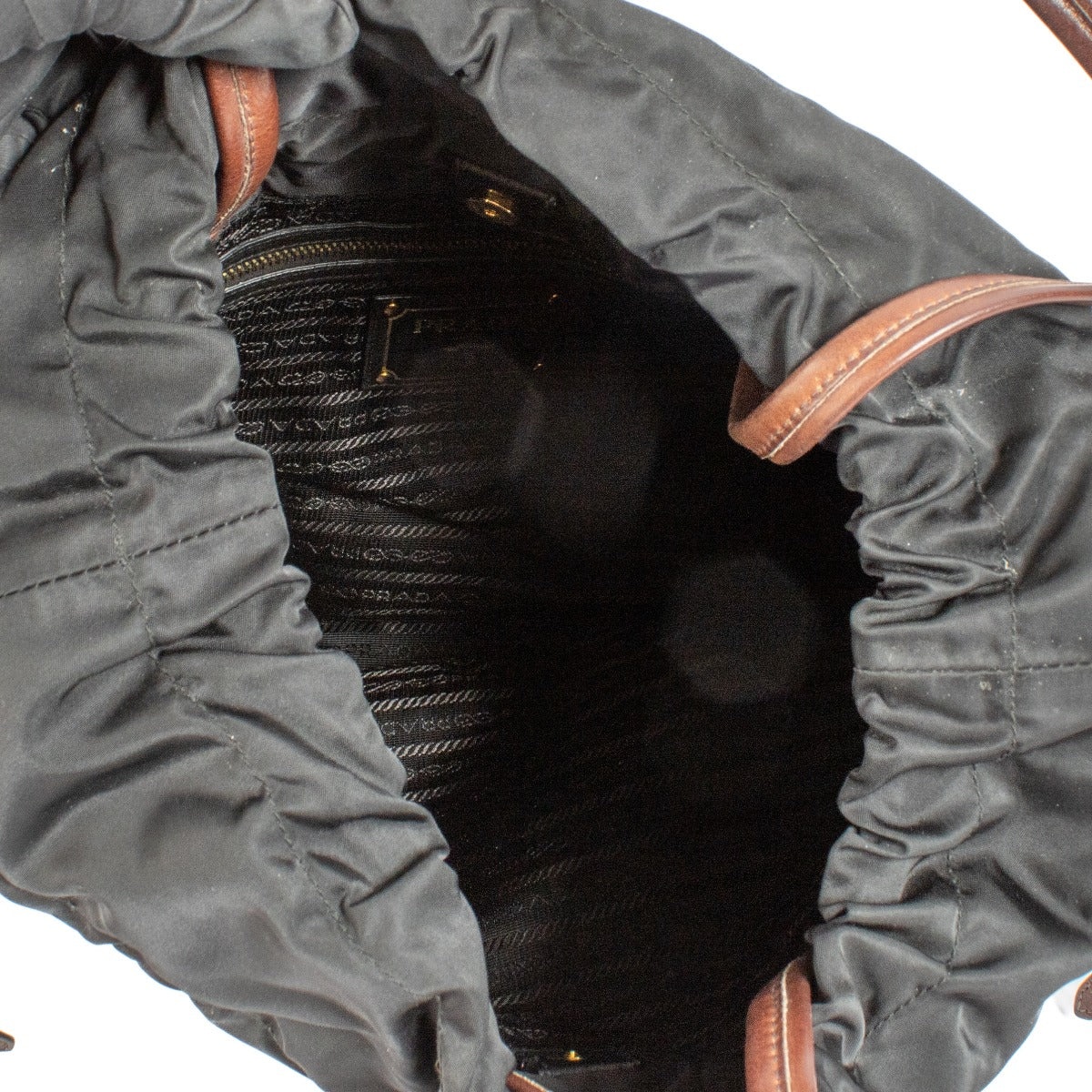 Prada Black Nylon Drawstring Bag