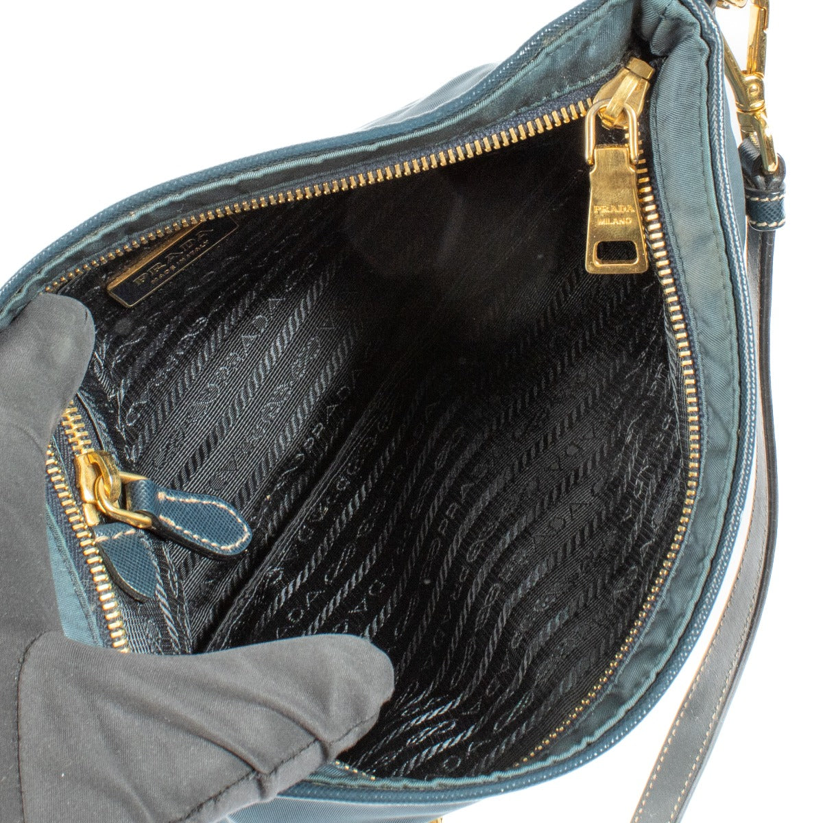 Prada Blue Nylon Crossbody Bag