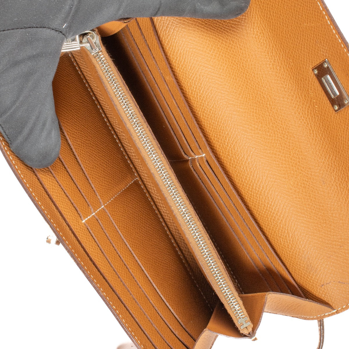 Shop 100% authentic second hand Hermès Gold Epsom Kelly Classic Wallet on Labellov.com