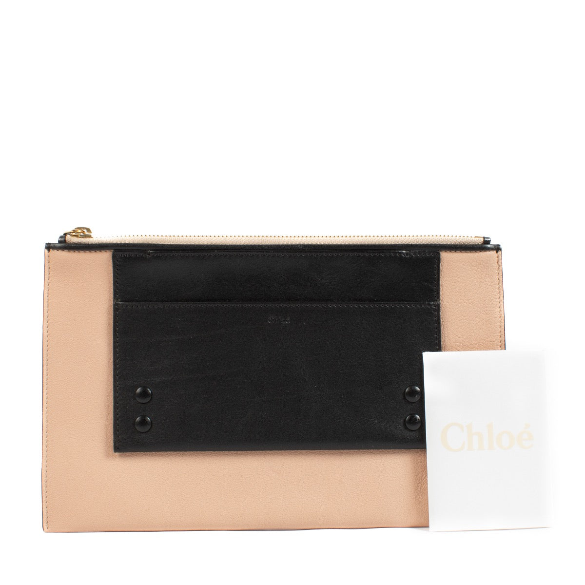 Buy authentic second hand Chloé Bi-Color Leather Alice Clutch at Labellov.com