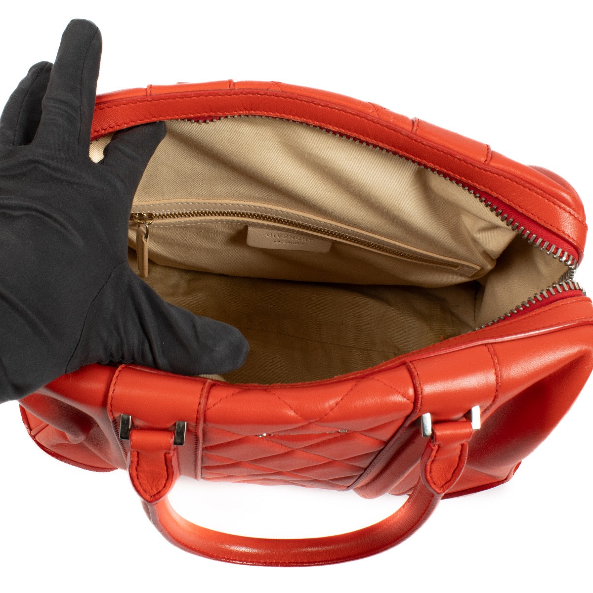 Shop 100% authentic second hand Givenchy Red Lucrezia Boston Bag on Labellov.com