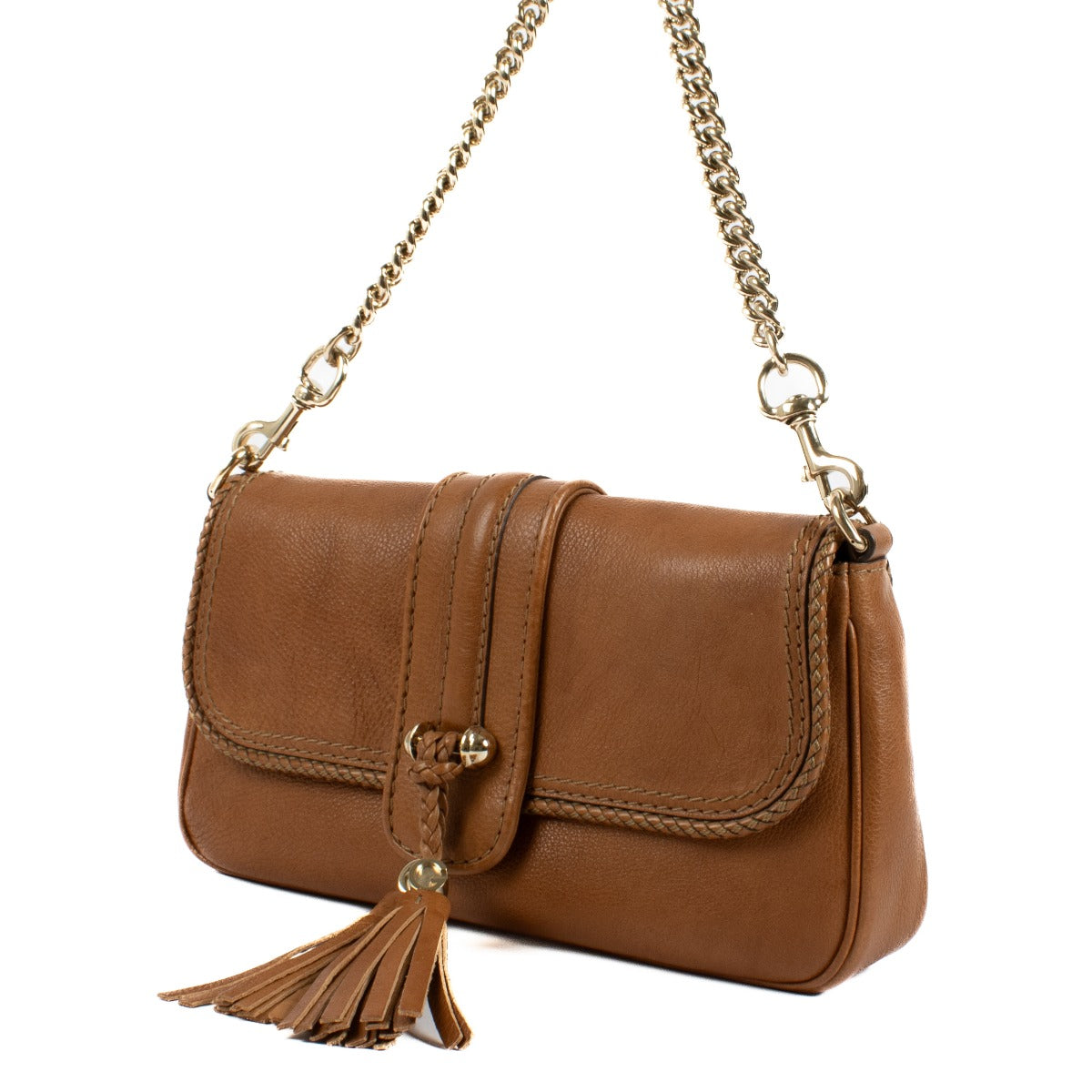 Gucci Brown Leather Marrakech Chain Bag