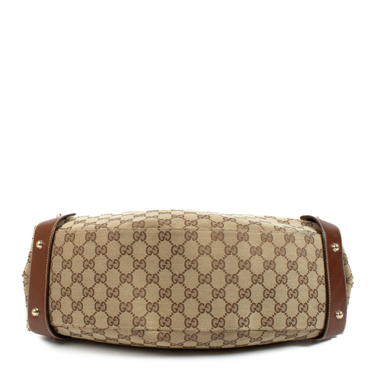 Buy authentic second hand Gucci Beige/Brown GG Canvas Horsebit Pelham Shoulder Bag at Labellov.com