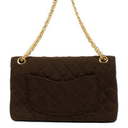 Shop 100% authentic second hand Chanel Brown Jersey Medium 2.55 Bag on Labellov.com