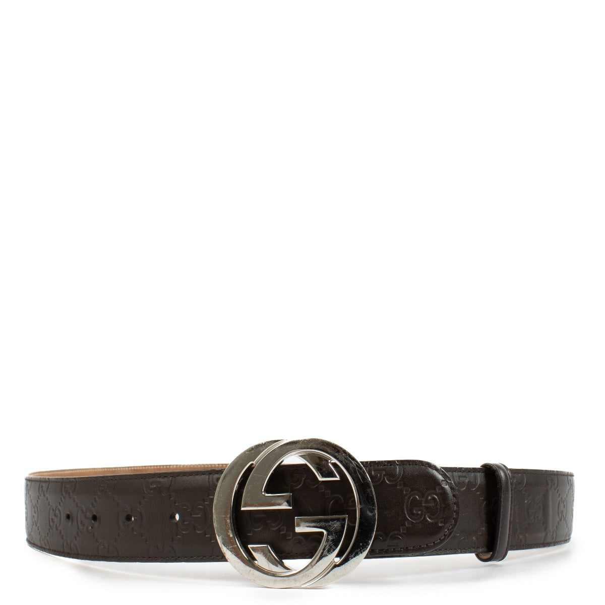 Gucci Black Signature Belt - Size 105 on Labellov.com