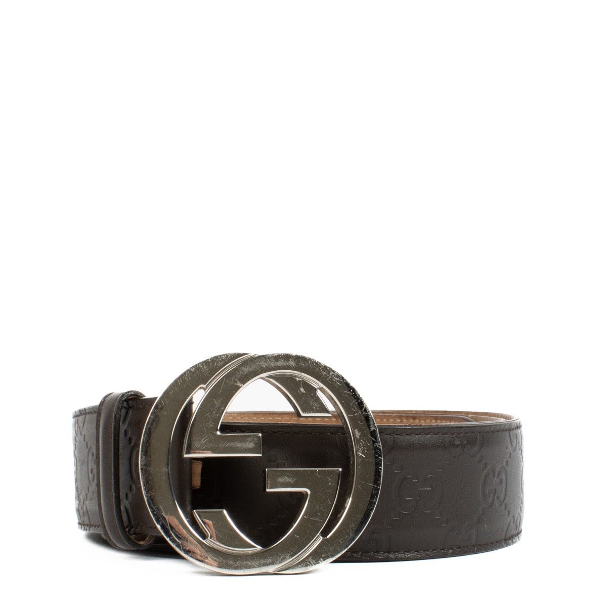 Gucci Black Signature Belt - Size 105 on Labellov.com