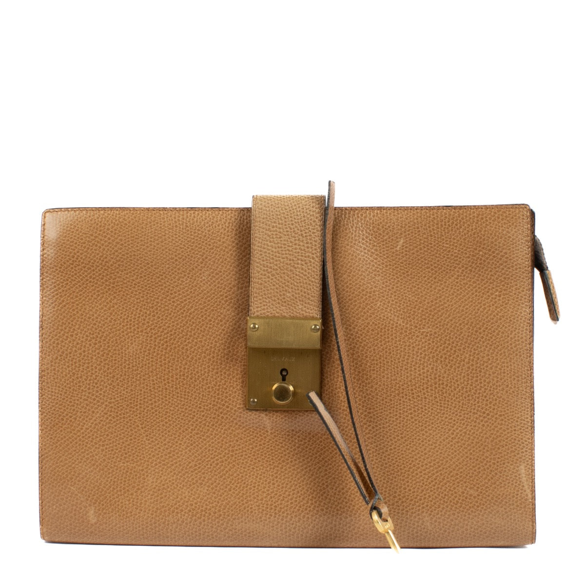 Buy authentic second hand Delvaux Beige Leather Vintage Clutch at Labellov.com