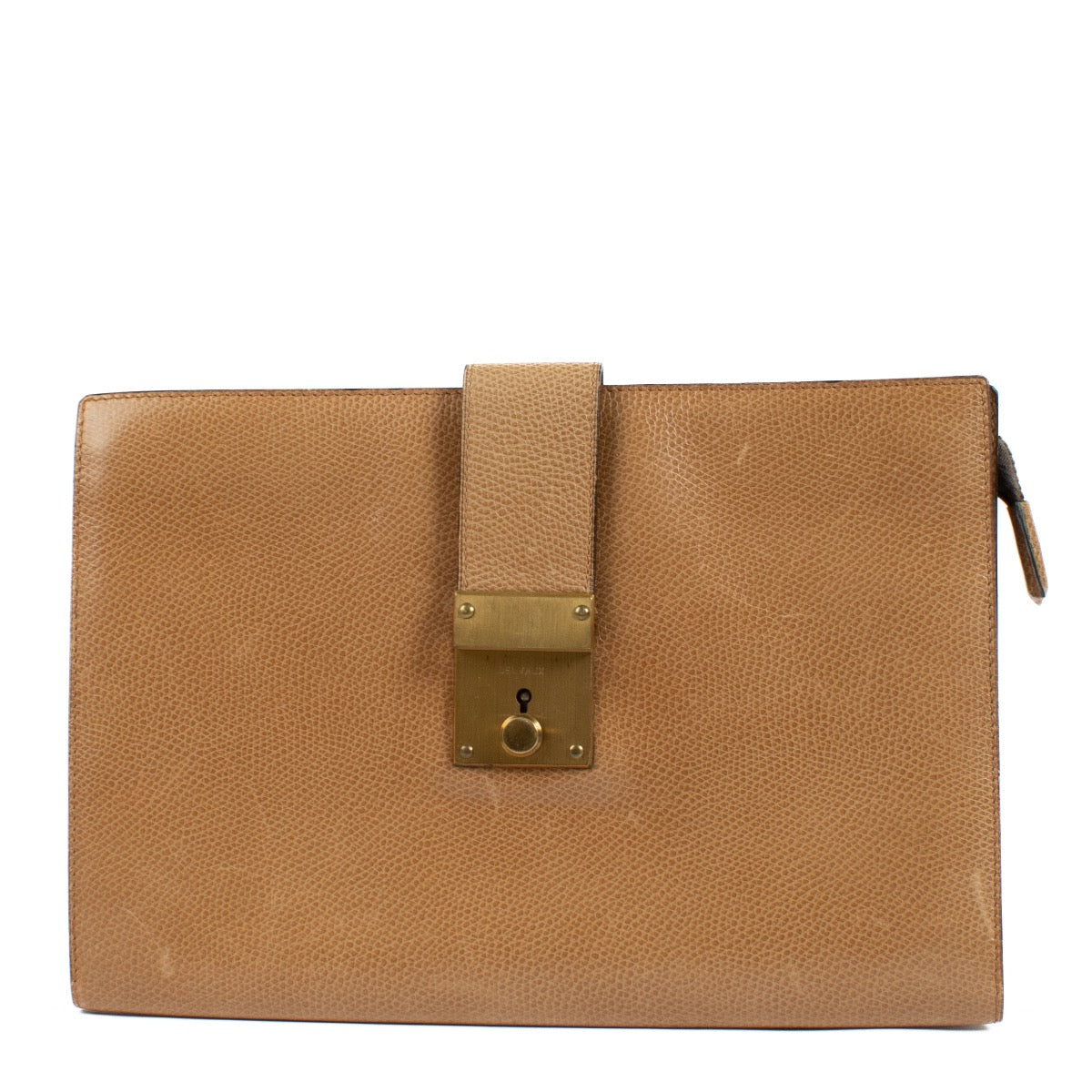Buy authentic second hand Delvaux Beige Leather Vintage Clutch at Labellov.com