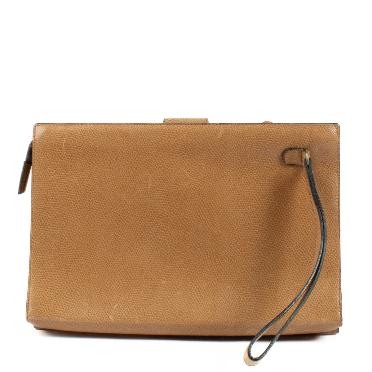 Buy authentic second hand Delvaux Beige Leather Vintage Clutch at Labellov.com